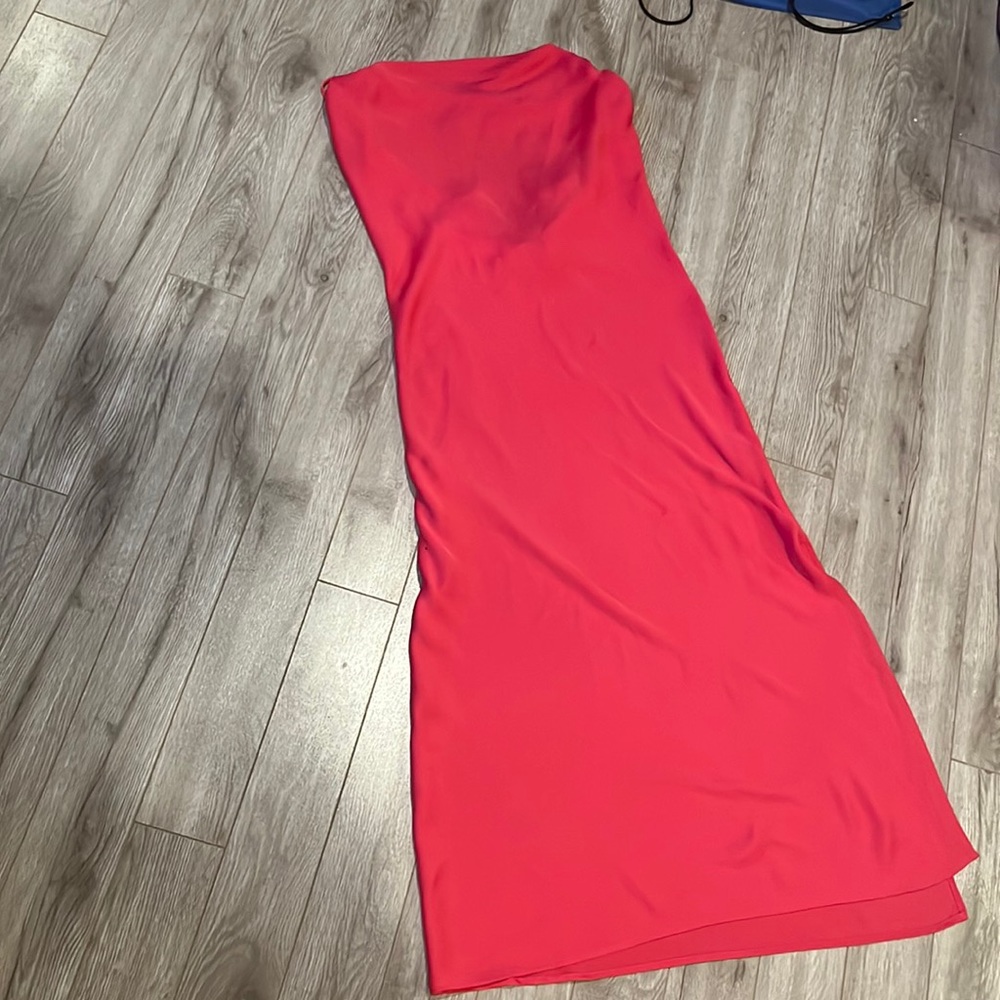 ZARA SATIN PINK MAXI DRESS